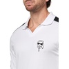 image:imageKARL LAGERFELD Mens Straight Collar Contrast Trim Karl Character Graphic Design PoloOptic White