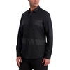 image:imageKARL LAGERFELD Mens Striped Panel Long Sleeve TopBlackWhite