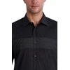 image:imageKARL LAGERFELD Mens Striped Panel Long Sleeve TopBlackWhite