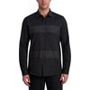 image:imageKARL LAGERFELD Mens Striped Panel Long Sleeve TopBlackWhite