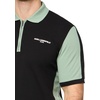 image:imageKARL LAGERFELD Paris Mens Collared Short Sleeve Color Blocking PoloBlackGreen
