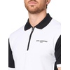 image:imageKARL LAGERFELD Paris Mens Collared Short Sleeve Color Blocking PoloWhite