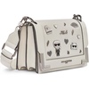 image:imageKARL LAGERFELD Paris Womens Camille Shoulder Bag With PinsWinter White Silver