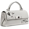 image:imageKARL LAGERFELD Paris Womens Elle In Paris Crossbody BagWinter White Silver