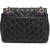 image:imageKARL LAGERFELD Paris Womens Laffayette Leather Crossbody Bag With Chain StrapBlackGold