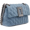 image:imageKARL LAGERFELD Paris Womens Laffayette Leather Crossbody Bag With Chain StrapLight Denim