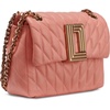 image:imageKARL LAGERFELD Paris Womens Laffayette Leather Crossbody Bag With Chain StrapSun Coral