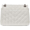 image:imageKARL LAGERFELD Paris Womens Laffayette Leather Crossbody Bag With Chain StrapWinter White