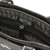 image:imageKARL LAGERFELD Paris Womens Maybelle Solid SatchelBlackSilver Multi