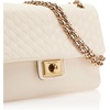 image:imageKARL LAGERFELD Womens Agyness Solid Shoulder BagAlmond Milk
