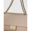 image:imageKARL LAGERFELD Womens Agyness Solid Shoulder BagLight Shell