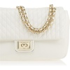 image:imageKARL LAGERFELD Womens Agyness Solid Shoulder BagWinter White