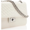 image:imageKARL LAGERFELD Womens Agyness Solid Shoulder BagWinter WhiteSilver