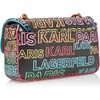 image:imageKARL LAGERFELD Womens Agyness With Love from Paris Shoulder BagBlackNeon Citrus