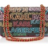 image:imageKARL LAGERFELD Womens Agyness With Love from Paris Shoulder BagBlackNeon Citrus