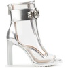 image:imageKARL LAGERFELD Womens Blayze Peep Toe Fashion Heeled BootieClearSilver