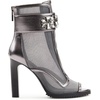 image:imageKARL LAGERFELD Womens Blayze Peep Toe Fashion Heeled BootieSilver