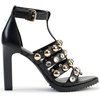 image:imageKARL LAGERFELD Womens Brexton T Strap Dress Heel With Stud EmbellishmentsBlack