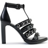 image:imageKARL LAGERFELD Womens Brexton T Strap Dress Heel With Stud EmbellishmentsBlackGunmetal