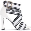 image:imageKARL LAGERFELD Womens Careliz Ii Strappy Heeled Stiletto With LogoBright White