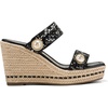 image:imageKARL LAGERFELD Womens Carsen Double Band Espadrille Wedge SandalBlack