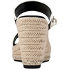 image:imageKARL LAGERFELD Womens Carsen Double Band Espadrille Wedge SandalBlackCream