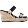 image:imageKARL LAGERFELD Womens Carsen Double Band Espadrille Wedge SandalBlackCream