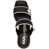 image:imageKARL LAGERFELD Womens Carsen Double Band Espadrille Wedge SandalBlackCream