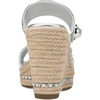 image:imageKARL LAGERFELD Womens Carsen Double Band Espadrille Wedge SandalSilver