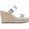 image:imageKARL LAGERFELD Womens Carsen Double Band Espadrille Wedge SandalSilver