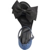 image:imageKARL LAGERFELD Womens Kenz Bow Evening Ankle Strap Heeled SandalsNavy