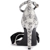 image:imageKARL LAGERFELD Womens Kenz Bow Evening Ankle Strap Heeled SandalsWhiteBlack