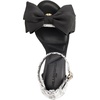 image:imageKARL LAGERFELD Womens Kenz Bow Evening Ankle Strap Heeled SandalsWhiteBlack