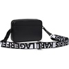 image:imageKARL LAGERFELD Womens Maybelle Dome Crossbody with Pins Black Logo Legacy One Size