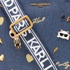 image:imageKARL LAGERFELD Womens Maybelle Pins SatchelDark Denim