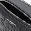 image:imageKARL LAGERFELD Womens Maybelle Quilted Logo CrossbodyBlackSilver