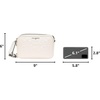 image:imageKARL LAGERFELD Womens Maybelle Quilted Logo CrossbodyWhiteSilver Logo