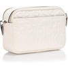 image:imageKARL LAGERFELD Womens Maybelle Quilted Logo CrossbodyWhiteSilver Logo