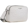image:imageKARL LAGERFELD Womens Maybelle Quilted Logo CrossbodyWinter WhiteSilver