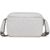 image:imageKARL LAGERFELD Womens Maybelle Quilted Logo CrossbodyWinter WhiteSilver
