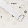 image:imageKARL LAGERFELD Womens Maybelle Satchel With Flower EmbellishmentsWinter White