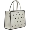 image:imageKARL LAGERFELD Womens Maybelle Satchel With LogoWhiteBlack