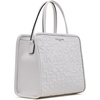image:imageKARL LAGERFELD Womens Maybelle SatchelWhiteSilver Logo Legacy