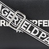 image:imageKARL LAGERFELD Womens Maybelle Solid Crossbody With LogoBlackSilver