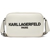 image:imageKARL LAGERFELD Womens Maybelle Solid Crossbody With LogoWinter WhiteCombo