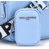 image:imageKARL LAGERFELD Womens Maybelle Solid Crossbody With Small PouchForever Blue