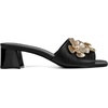 image:imageKARL LAGERFELD Womens Sandreea Block Heeled Sandal With Flower EmbellishmentsBlack