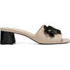image:imageKARL LAGERFELD Womens Sandreea Block Heeled Sandal With Flower EmbellishmentsNew Nude