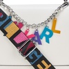 image:imageKARL LAGERFELD Womens Simone Satchel Crossbody With CharmsWhiteMulti