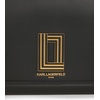 image:imageKARL LAGERFELD Womens Simone Solid Satchel CrossbodyBlack